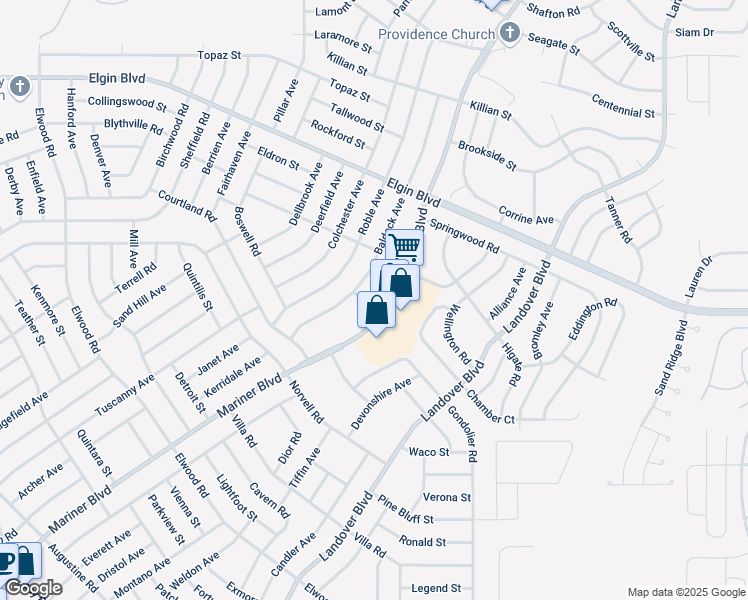 map of restaurants, bars, coffee shops, grocery stores, and more near 5193 Mariner Boulevard in Spring Hill