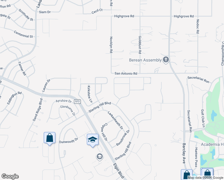 map of restaurants, bars, coffee shops, grocery stores, and more near 13403 Blythewood Drive in Spring Hill