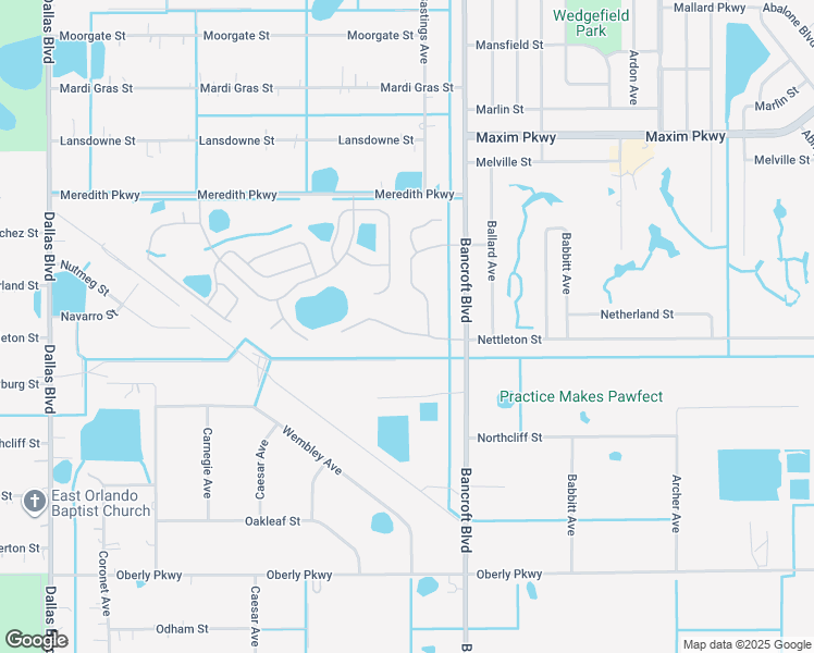 map of restaurants, bars, coffee shops, grocery stores, and more near 19705 Glen Elm Way in Orlando