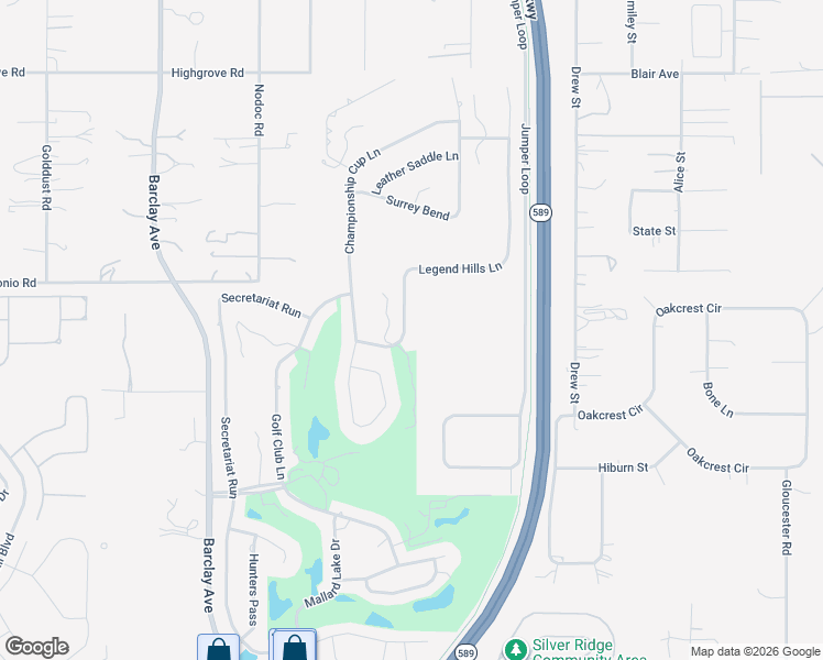 map of restaurants, bars, coffee shops, grocery stores, and more near 5206 Legend Hills Lane in Brooksville