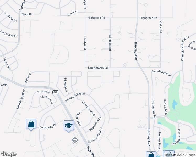 map of restaurants, bars, coffee shops, grocery stores, and more near 4999 Brightstone Place in Spring Hill