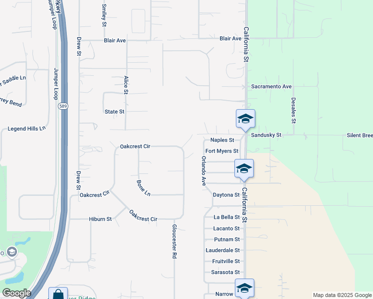 map of restaurants, bars, coffee shops, grocery stores, and more near 15698 Oakcrest Circle in Brooksville