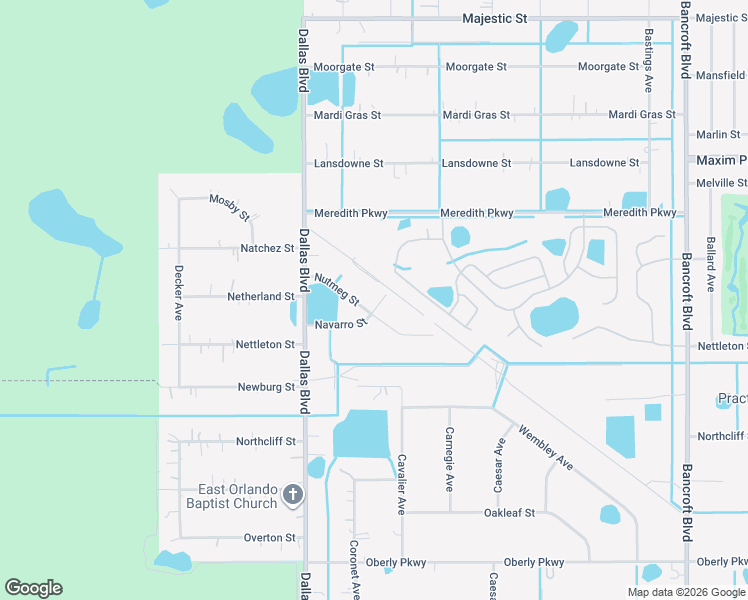 map of restaurants, bars, coffee shops, grocery stores, and more near 19220 Timber Pine Lane in Orlando