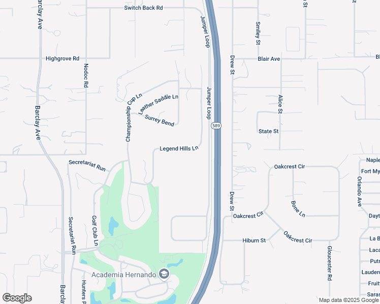 map of restaurants, bars, coffee shops, grocery stores, and more near 5378 Legend Hills Lane in Brooksville