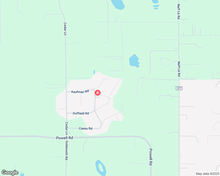 map of restaurants, bars, coffee shops, grocery stores, and more near 24450 Duffield Road in Brooksville