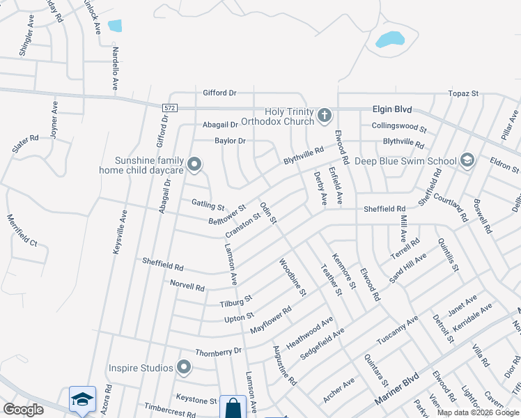 map of restaurants, bars, coffee shops, grocery stores, and more near 11091 Cranston Street in Spring Hill