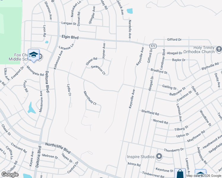 map of restaurants, bars, coffee shops, grocery stores, and more near 10201 Loretto Street in Spring Hill