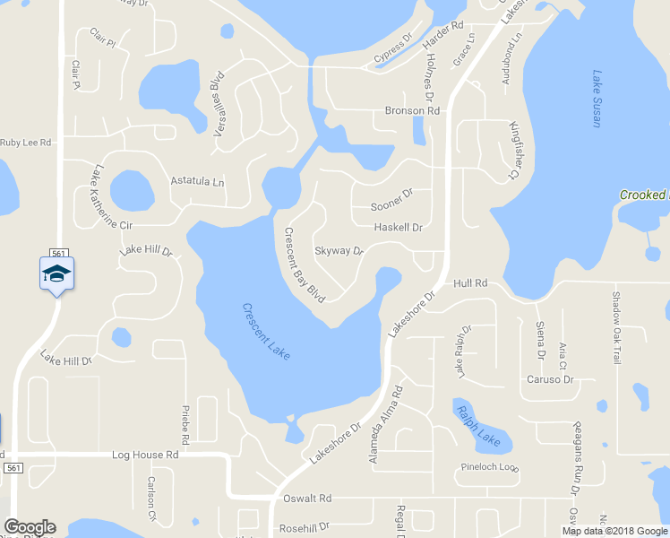 map of restaurants, bars, coffee shops, grocery stores, and more near 11032 Country Hill Road in Clermont