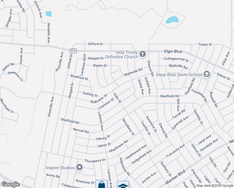 map of restaurants, bars, coffee shops, grocery stores, and more near 11115 Cranston Street in Spring Hill