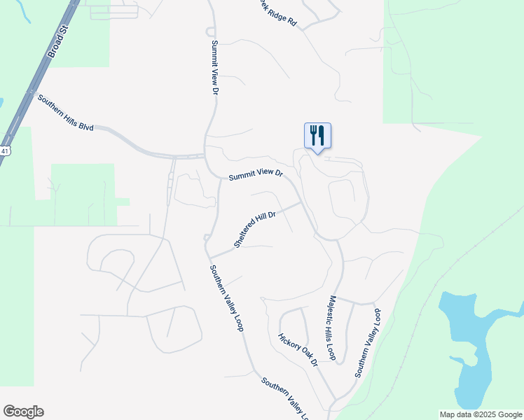 map of restaurants, bars, coffee shops, grocery stores, and more near 19641 Sheltered Hill Drive in Brooksville