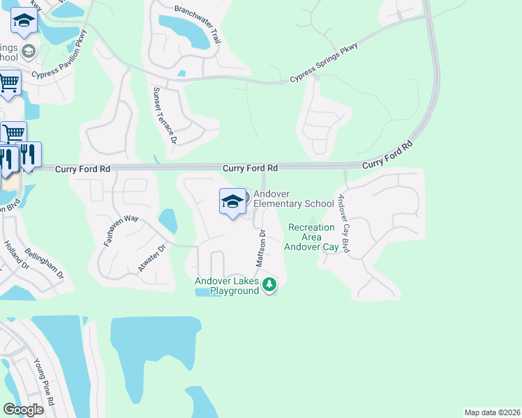 map of restaurants, bars, coffee shops, grocery stores, and more near 3133 Mattson Drive in Orlando
