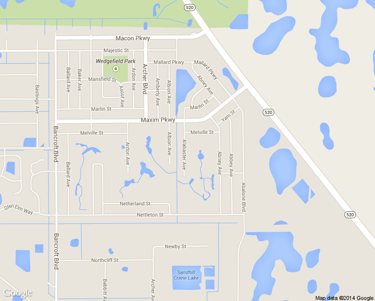 map of restaurants, bars, coffee shops, grocery stores, and more near 2607 Alabaster Ave in Orlando