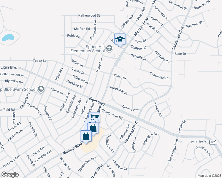 map of restaurants, bars, coffee shops, grocery stores, and more near 12374 Corrine Avenue in Spring Hill
