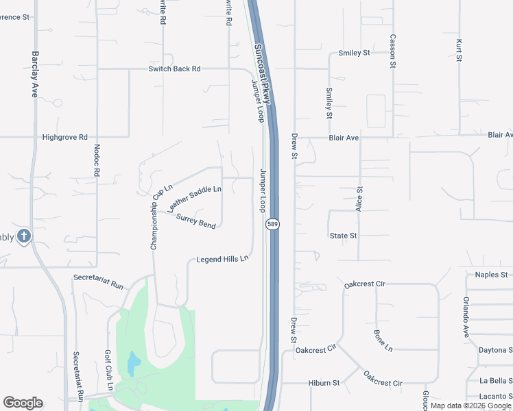 map of restaurants, bars, coffee shops, grocery stores, and more near 5514 Legend Hills Lane in Brooksville