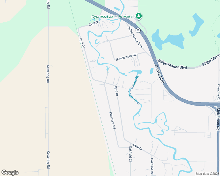 map of restaurants, bars, coffee shops, grocery stores, and more near 5419 Cyril Drive in Dade City