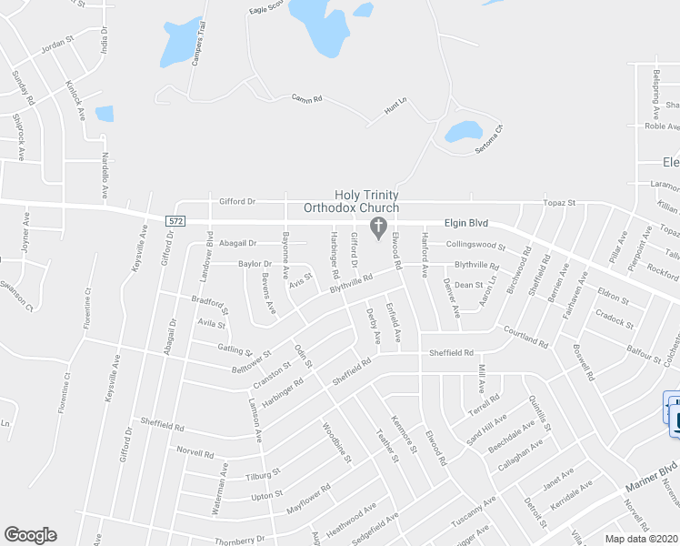 map of restaurants, bars, coffee shops, grocery stores, and more near 5294 Harbinger Road in Spring Hill