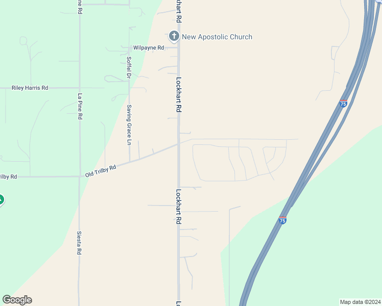 map of restaurants, bars, coffee shops, grocery stores, and more near 5320 Lockhart Road in Brooksville