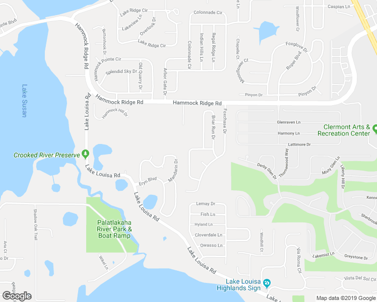 map of restaurants, bars, coffee shops, grocery stores, and more near 856 Crooked Branch Drive in Clermont