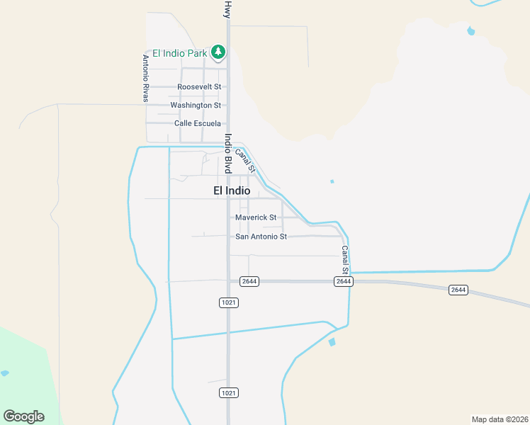 map of restaurants, bars, coffee shops, grocery stores, and more near Maverick Street in El Indio