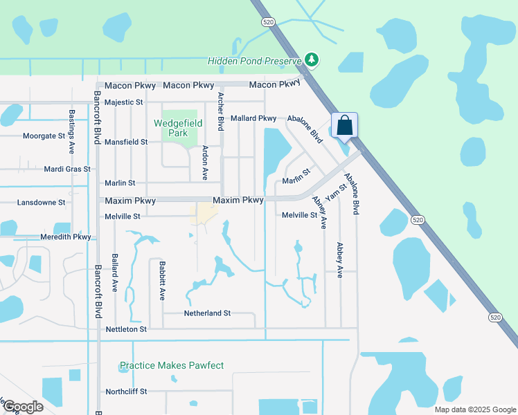 map of restaurants, bars, coffee shops, grocery stores, and more near 2509 Albion Avenue in Orlando