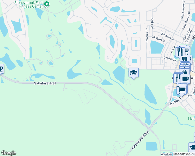map of restaurants, bars, coffee shops, grocery stores, and more near 14466 Broadhaven Boulevard in Orlando