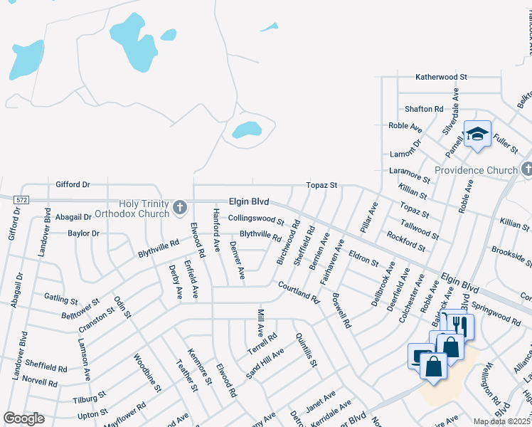 map of restaurants, bars, coffee shops, grocery stores, and more near 11351 Collingswood Street in Spring Hill