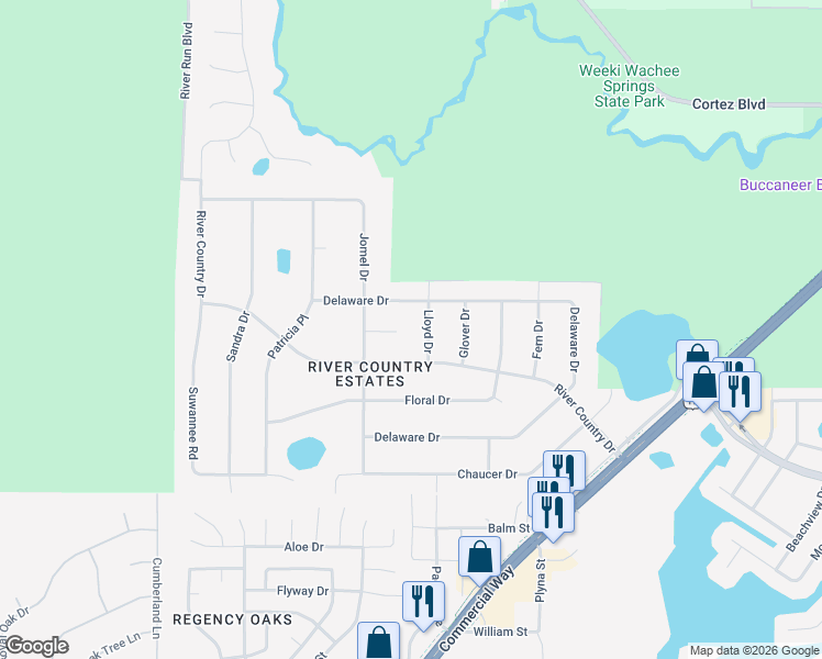 map of restaurants, bars, coffee shops, grocery stores, and more near 7488 Jonquil Place in Spring Hill
