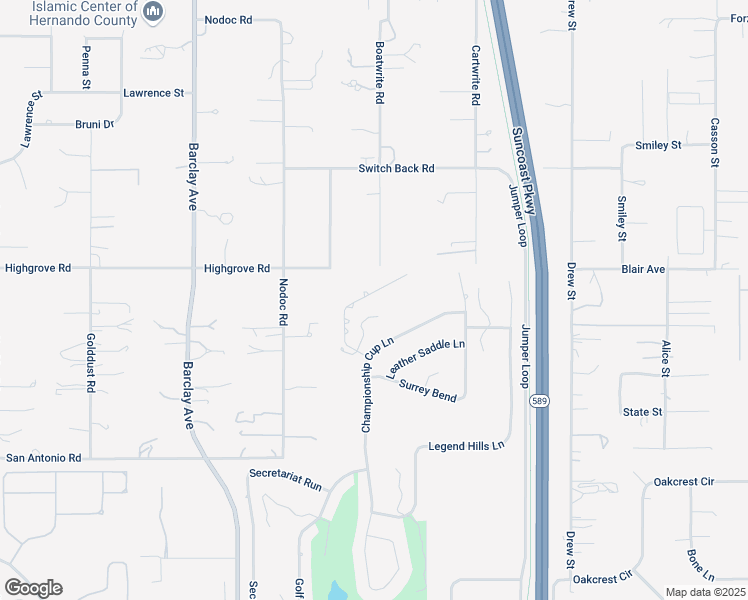 map of restaurants, bars, coffee shops, grocery stores, and more near 5444 Firethorn Point in Brooksville