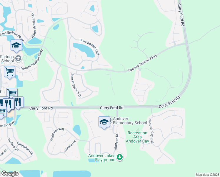map of restaurants, bars, coffee shops, grocery stores, and more near 2130 Autumn View Drive in Orlando