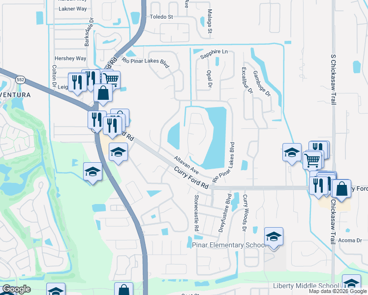 map of restaurants, bars, coffee shops, grocery stores, and more near 2474 Island Club Way in Orlando
