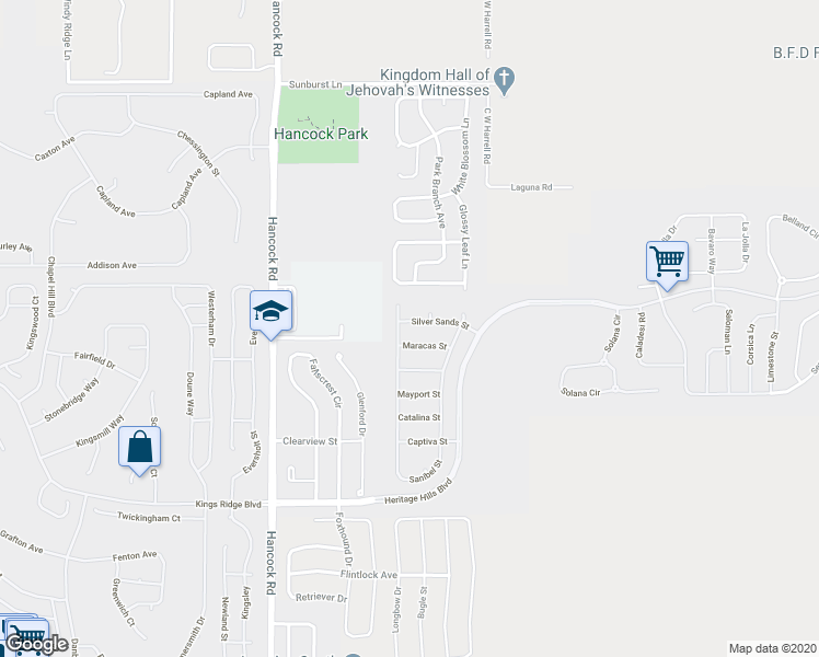 map of restaurants, bars, coffee shops, grocery stores, and more near 2805 Silver Sands Street in Clermont