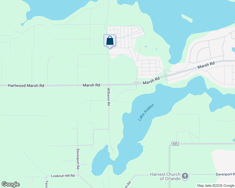 map of restaurants, bars, coffee shops, grocery stores, and more near 17391 Bal Harbour Drive in Winter Garden