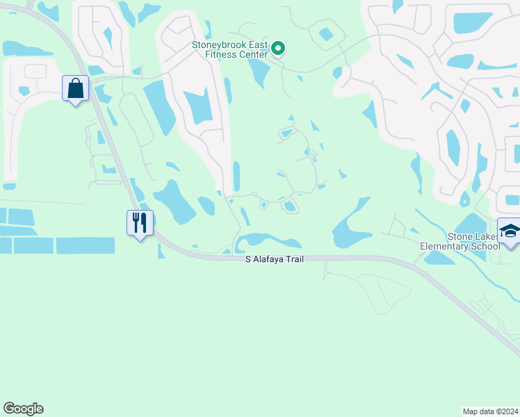map of restaurants, bars, coffee shops, grocery stores, and more near 14100 Cheval Vineyard Way in Orlando