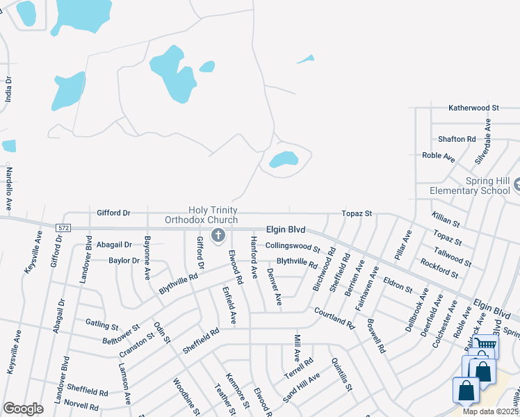 map of restaurants, bars, coffee shops, grocery stores, and more near 11271 Topaz Street in Spring Hill