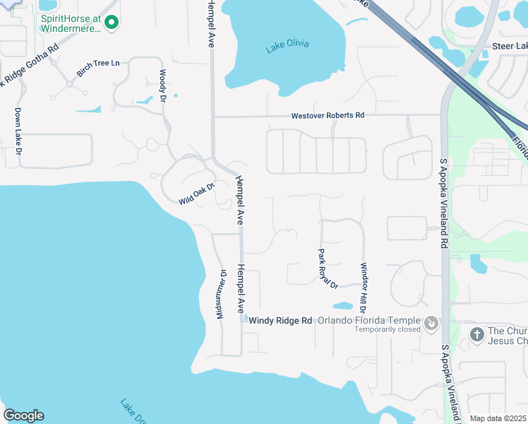 map of restaurants, bars, coffee shops, grocery stores, and more near 2532 Hempel Cove Court in Windermere