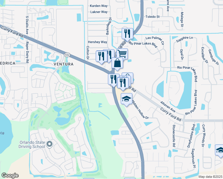 map of restaurants, bars, coffee shops, grocery stores, and more near in Orange County