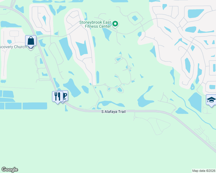 map of restaurants, bars, coffee shops, grocery stores, and more near 14100 Cheval Vineyard Way in Orlando