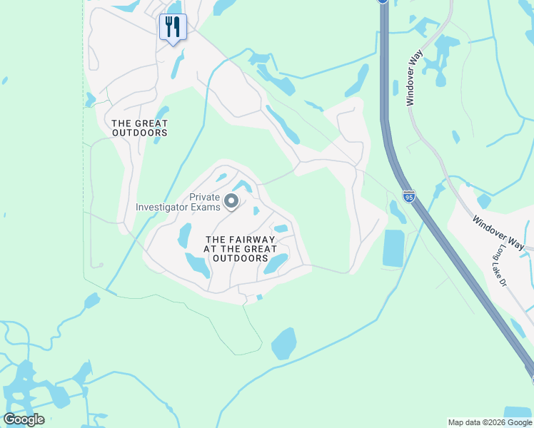 map of restaurants, bars, coffee shops, grocery stores, and more near 559 Fairways Drive in Titusville