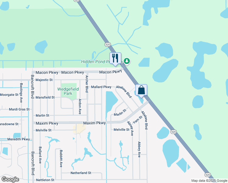 map of restaurants, bars, coffee shops, grocery stores, and more near 2214 Abney Ave in Orlando