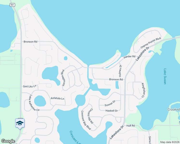 map of restaurants, bars, coffee shops, grocery stores, and more near 11136 Bronson Road in Clermont