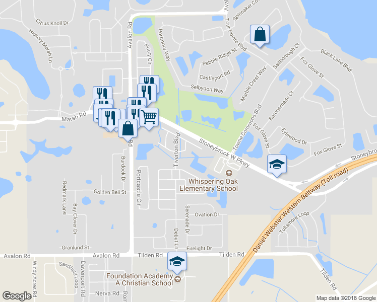 map of restaurants, bars, coffee shops, grocery stores, and more near 15136 Black Lion Way in Winter Garden