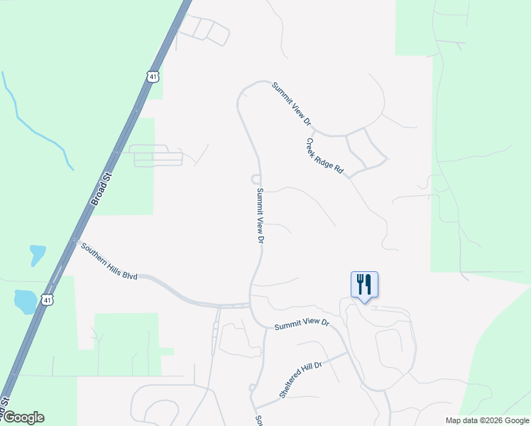map of restaurants, bars, coffee shops, grocery stores, and more near 5748 Summit View Drive in Brooksville