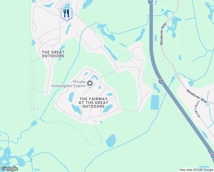 map of restaurants, bars, coffee shops, grocery stores, and more near 559 Fairways Drive in Titusville