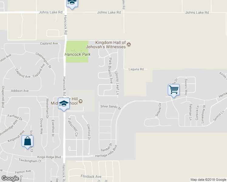 map of restaurants, bars, coffee shops, grocery stores, and more near 3299 Park Branch Avenue in Clermont