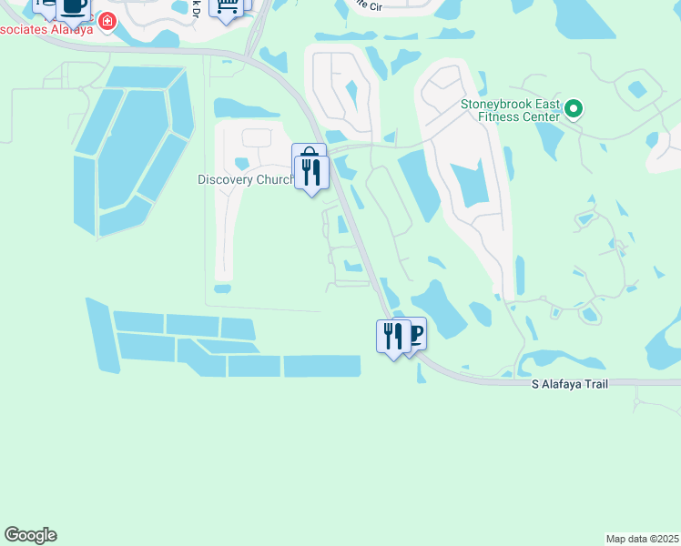 map of restaurants, bars, coffee shops, grocery stores, and more near 2255 Saw Palmetto Lane in Orlando