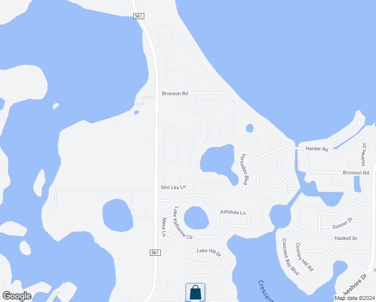map of restaurants, bars, coffee shops, grocery stores, and more near 10536 Mira Lago Lane in Clermont