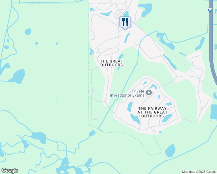 map of restaurants, bars, coffee shops, grocery stores, and more near 272 Plantation Drive in Titusville