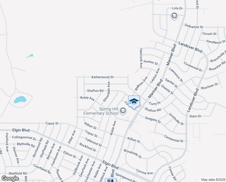 map of restaurants, bars, coffee shops, grocery stores, and more near 12258 Shafton Road in Spring Hill