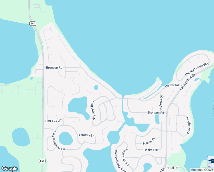map of restaurants, bars, coffee shops, grocery stores, and more near 10933 Bronson Road in Clermont