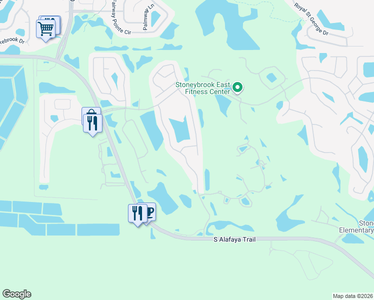 map of restaurants, bars, coffee shops, grocery stores, and more near 14219 Ludgate Hill Lane in Orlando